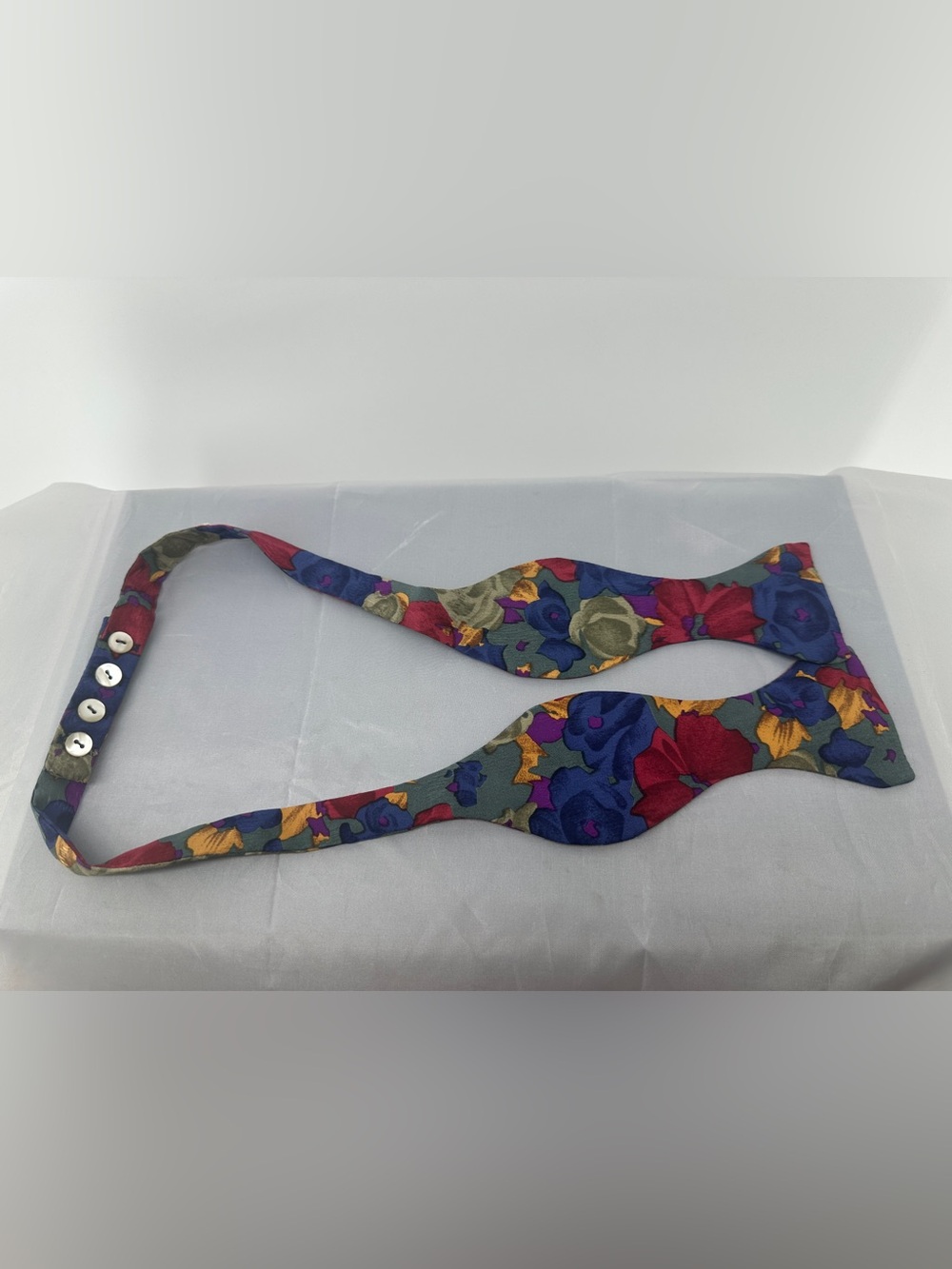 Carrot & Gibbs multicolor floral handmade silk bow tie